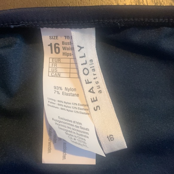 NWOT Seafolly Women's Twist Band Hipster bottom new without tag navy blue - Picture 8 of 13